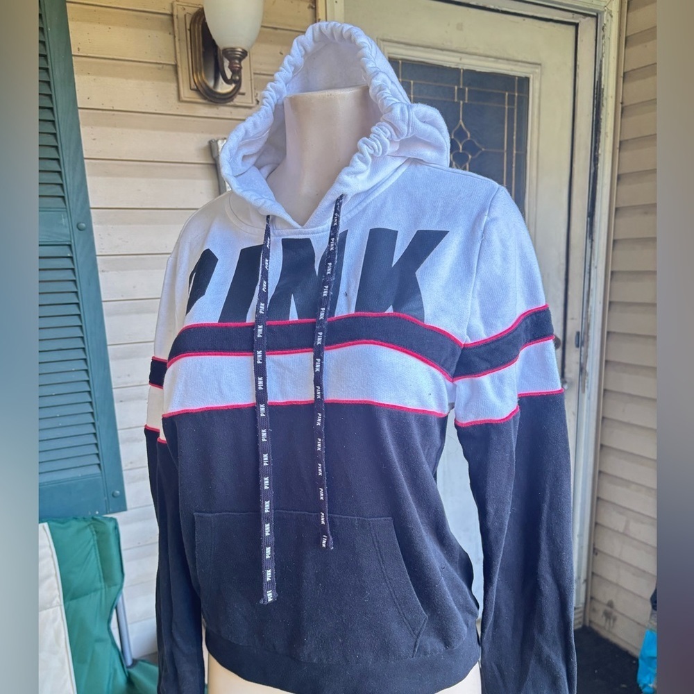 Victoria's Secret PINK colorblock pullover hoodie sweatshirt